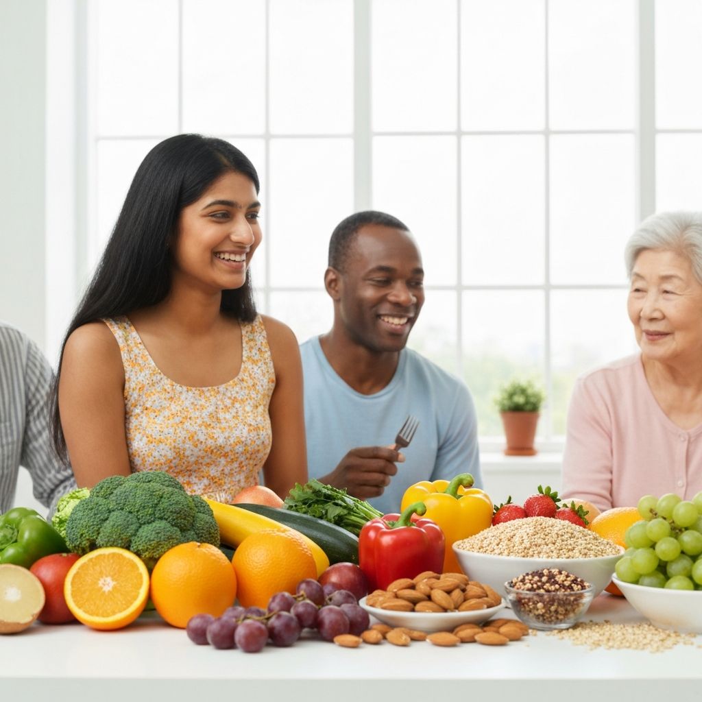 Vibrant healthy foods and balanced meal